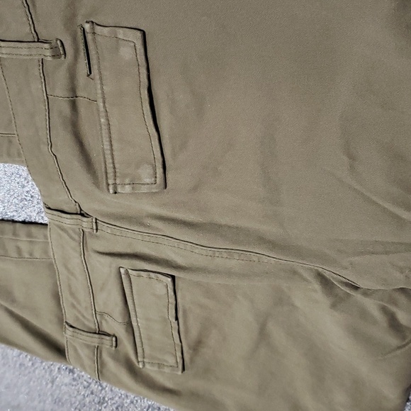 Michael Kors Olive Green Gold Zipper Cuff Pants Size 6 - Picture 16 of 16